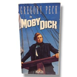 Moby Dick, 1955 (VHS, 1990) Gregory Peck, Richard Basehart, Ray Bradbury VTG